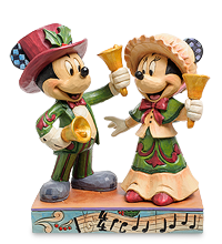 Disney-4051976 Фигурка "Микки и Минни Маус с колокольчиками (С Рождеством!)"
